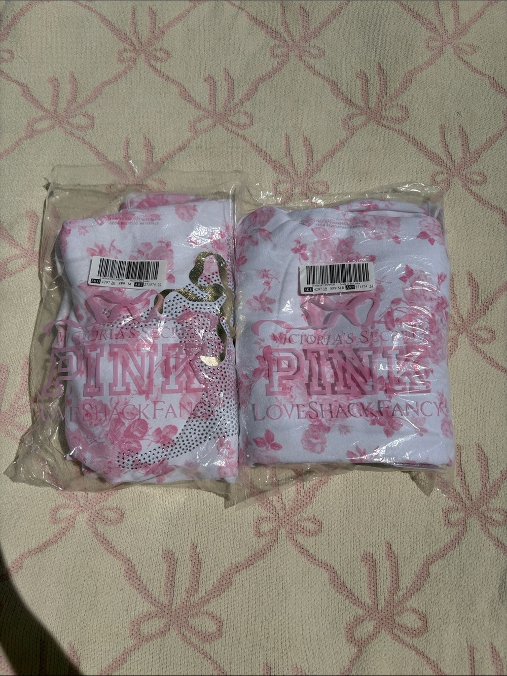 NWT SET Pink x Love Shack Fancy Sweatpants and Sweatshirt